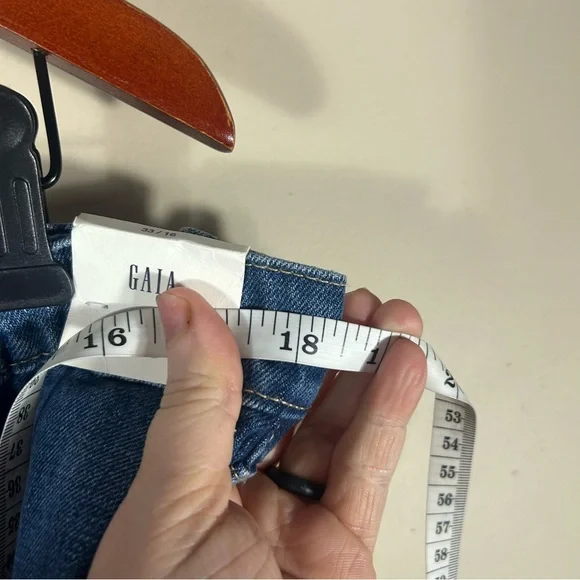 NWT Gap X Cult Gaia Asymmetrical Denim High Slit Maxi Skirt Size 33/16 - Picture 10 of 13